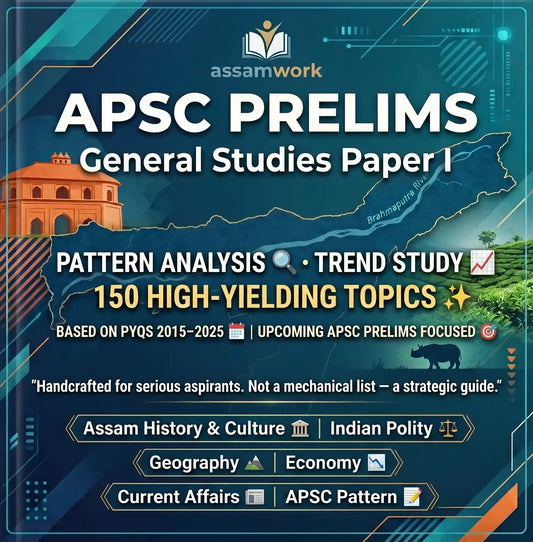 APSC Prelims GS Paper 1 Pattern Analysis & Trend Study PDF | 150 High-Yielding Topics Based on PYQs (2015–2025)