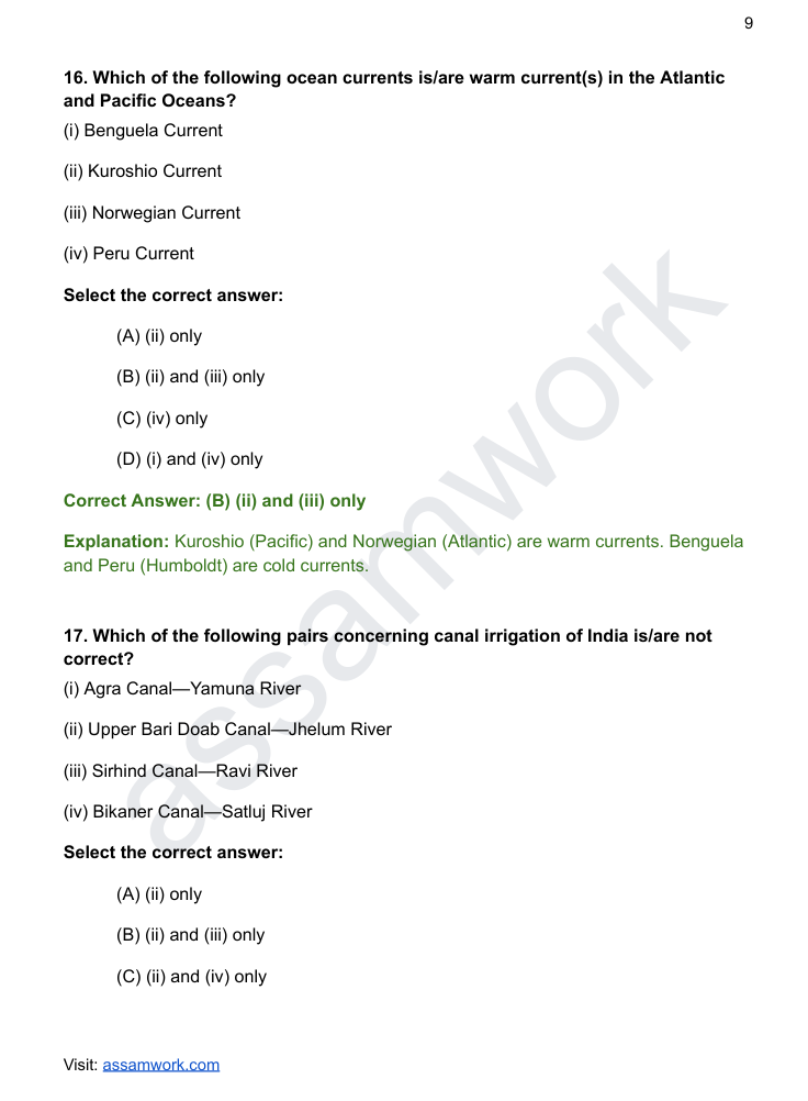 APSC Prelims Last 5 Years Solved Question Papers | GS Paper 1 eBook