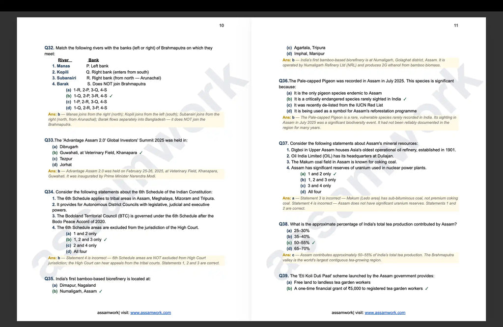 APSC Prelims 250 High Yielding MCQs eBook