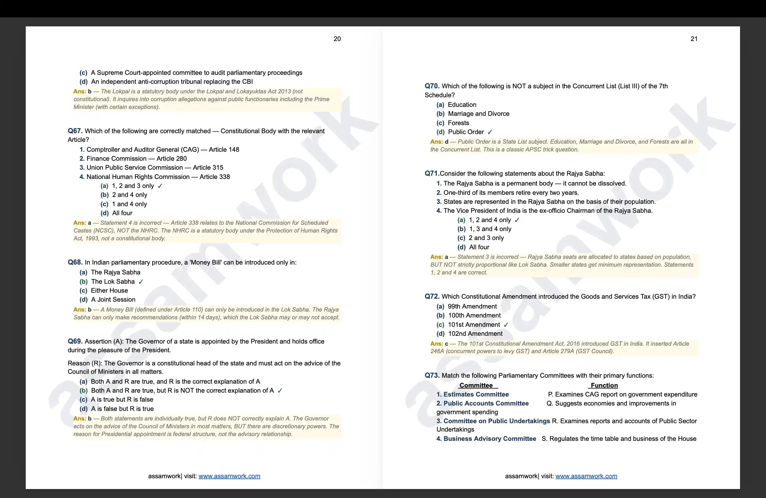 APSC Prelims 250 High Yielding MCQs eBook