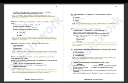 AssamWork APSC Prelims 250 High Yielding MCQs eBook | Most Important Questions for APSC CCE Prelims 2026