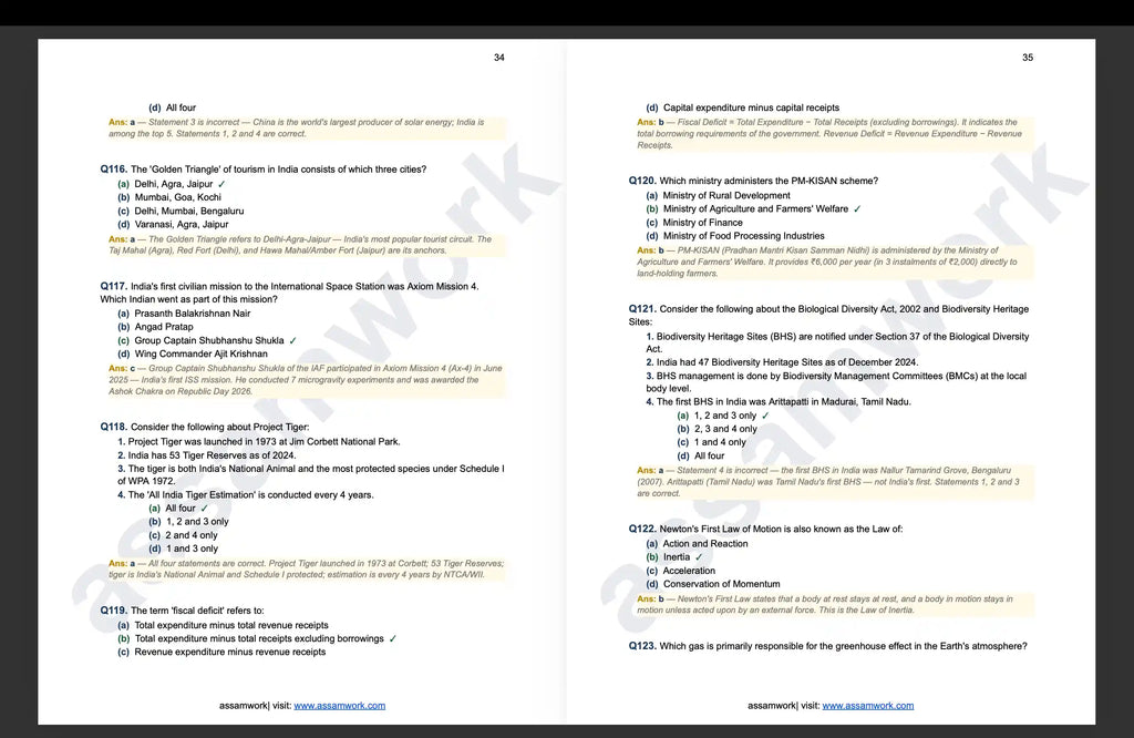 APSC Prelims 250 High Yielding MCQs eBook