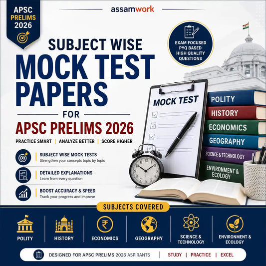 Subject Wise Mock Test Papers for APSC Prelims.
