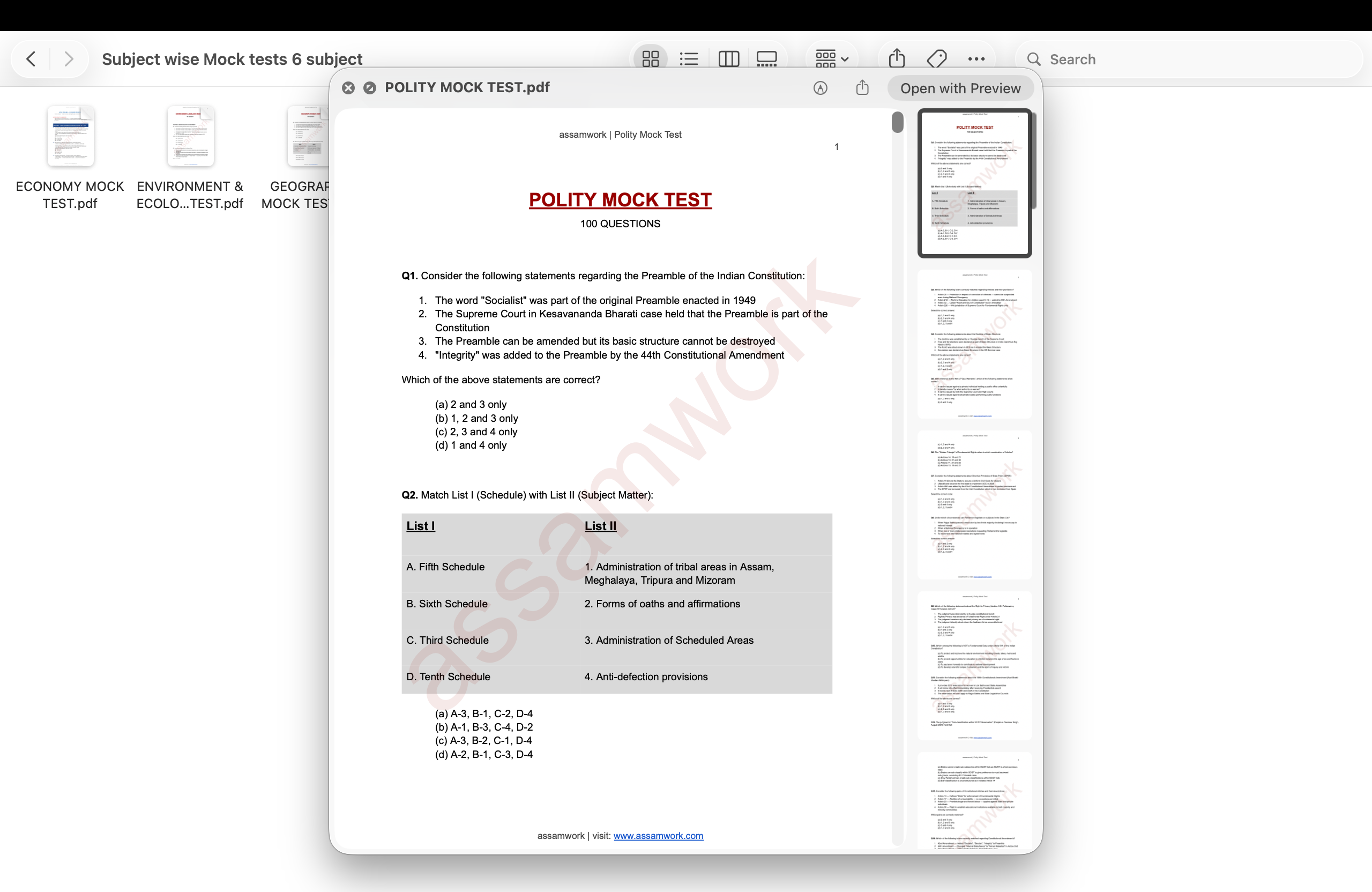 APSC Revision Kit