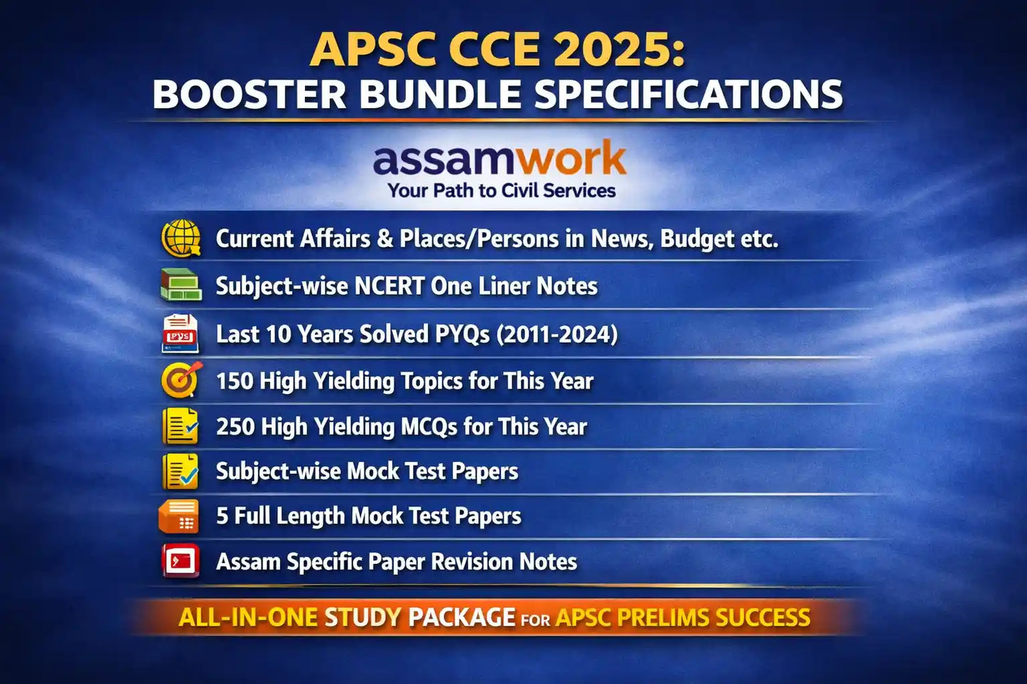 APSC CCE 2025 Booster Bundle – Final 30-Day Revision Kit